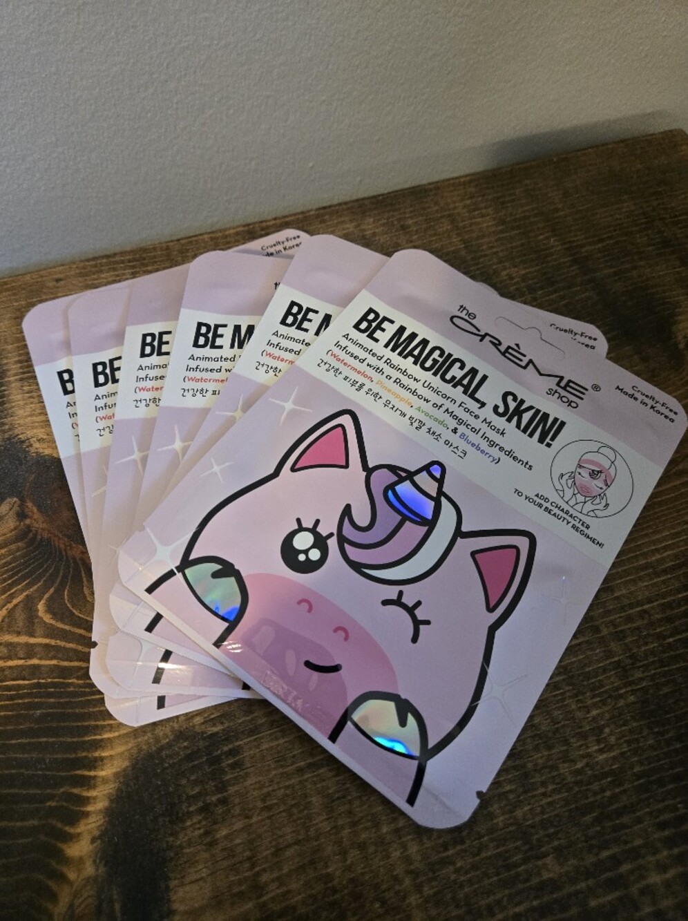 Set Of 6 The Creme Shop Be Magical Skin Face Masks